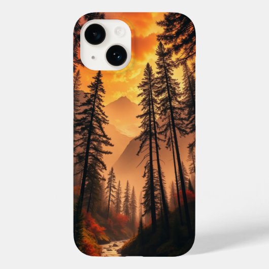 Dromerige avond bos iPhone Case (Achterkant)