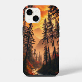 Dromerige avond bos iPhone Case 14 Hoesje