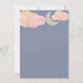 Dromerige Baby over de maan Baby shower Kaart (Achterkant)
