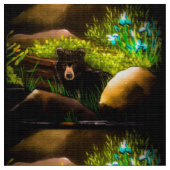 Dromerige Baby Stream Beer Fabric Stof (Close Up)