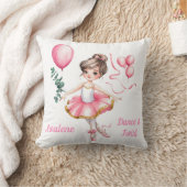 Dromerige ballerina in de vlucht verjaardagsfeestj kussen (Deken)