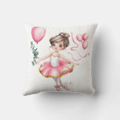 Dromerige ballerina in de vlucht verjaardagsfeestj kussen (Achterkant)