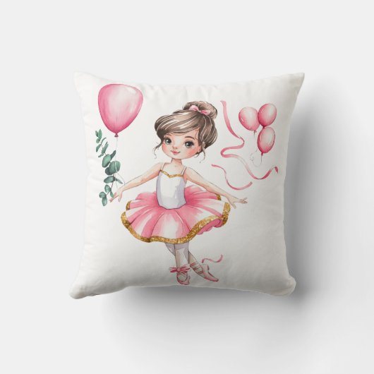 Dromerige ballerina in de vlucht verjaardagsfeestj kussen (Achterkant)