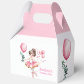 Dromerige ballerina in een verjaardagsfeestje bedankdoosjes (Voorkant)