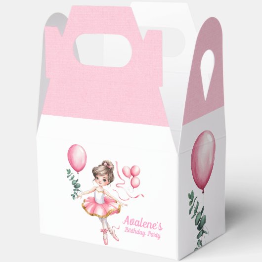 Dromerige ballerina in een verjaardagsfeestje bedankdoosjes (Open)