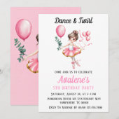 Dromerige ballerina in vlucht: dans en draai verja kaart (Voorkant / Achterkant)