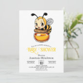 Dromerige Bee Baby shower Kaart (Staand voorkant)