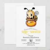 Dromerige Bee Baby shower Kaart (Voorkant / Achterkant)