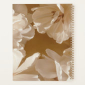 Dromerige beige / bruine bloemmotief planner (Achterkant)