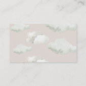 Dromerige beige hemel stuurde gender reveal luier informatiekaartje (Achterkant)