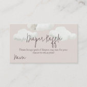 Dromerige beige hemel stuurde gender reveal luier informatiekaartje (Voorkant)