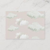 Dromerige beige hemel stuurde geslachtsonthulling informatiekaartje (Achterkant)