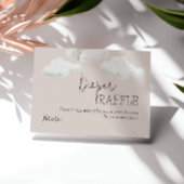 Dromerige beige hemel stuurde geslachtsonthulling informatiekaartje