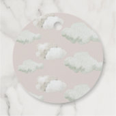 Dromerige beige neutrale hemel stuurde geslachtson bedankjes labels (Achterkant)