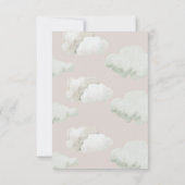 Dromerige beige neutrale hemel stuurde geslachtson bedankkaart (Achterkant)