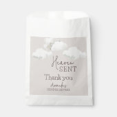 Dromerige beige neutrale hemel stuurde geslachtson bedankzakje (Voorkant)