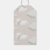 Dromerige beige neutrale hemel stuurde geslachtson cadeaulabel (Achterkant)