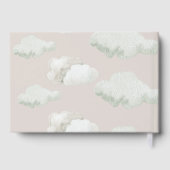 Dromerige beige neutrale hemel stuurde geslachtson gastenboek (Achterkant)