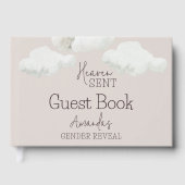 Dromerige beige neutrale hemel stuurde geslachtson gastenboek (Voorkant)