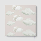 Dromerige beige neutrale hemel stuurde geslachtson gastenboek (Achterkant)