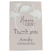 Dromerige beige neutrale hemel stuurde geslachtson medium cadeauzakje (Voorkant)