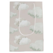 Dromerige beige neutrale hemel stuurde geslachtson medium cadeauzakje (Achterkant)