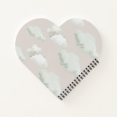 Dromerige beige neutrale hemel stuurde geslachtson notitieboek (Achterkant)