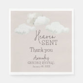 Dromerige beige neutrale hemel stuurde geslachtson servet (Voorkant)