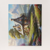Dromerige bergcottage aan beek legpuzzel (Verticaal)