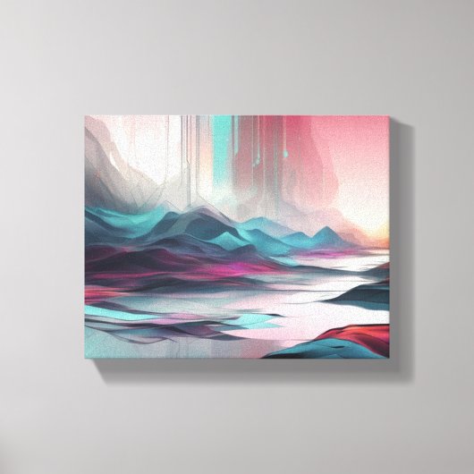 Dromerige berglandschap in aardse tinten canvas afdruk (Voorkant)