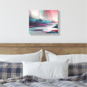 Dromerige berglandschap in aardse tinten canvas afdruk (Insitu (Slaapkamer))
