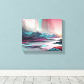 Dromerige berglandschap in aardse tinten canvas afdruk (Insitu (Houten vloer))