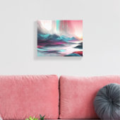 Dromerige berglandschap in aardse tinten canvas afdruk (Insitu (Woonkamer))