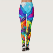 Dromerige bergmajesteit-schilderij leggings (Achterkant)