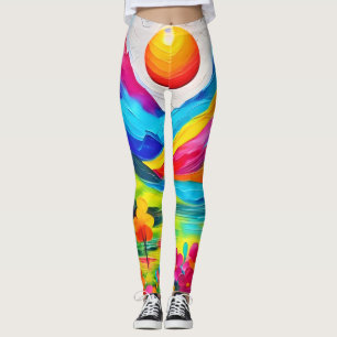 Dromerige bergmajesteit-schilderij leggings