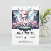 Dromerige betoverde feeënverjaardag kaart (Staand voorkant)