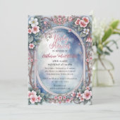 Dromerige betoverde tuin in het voorjaar Baby show Kaart (Staand voorkant)