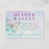 Dromerige betoverde vlinder luier Raffle Informatiekaartje (Voorkant)