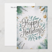 Dromerige betoverde wensen gelukkige winter feestdagenkaart (Voorkant / Achterkant)