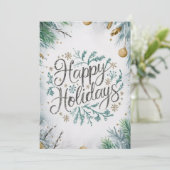 Dromerige betoverde wensen gelukkige winter feestdagenkaart (Staand voorkant)