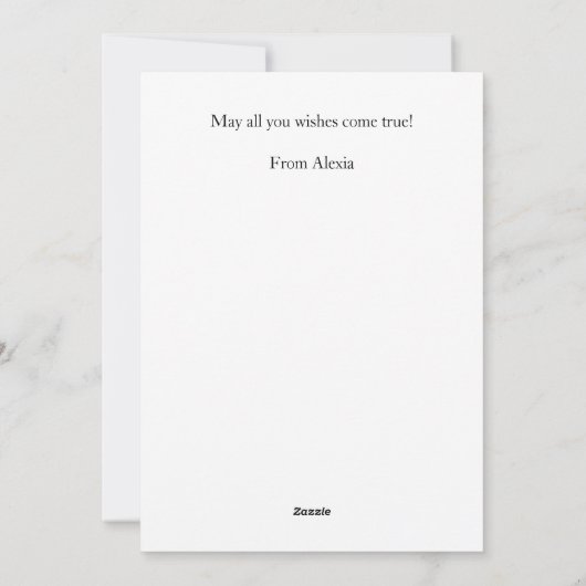 Dromerige betoverde wensen gelukkige winter feestdagenkaart (Achterkant)