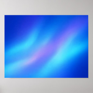 Dromerige Blauwe Cyaan Paarse Gradiënt Abstracte P Poster