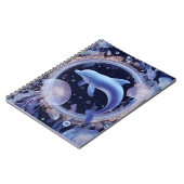 Dromerige blauwe dolfijn en kwal ring kunst notitieboek (Linkerzijde)