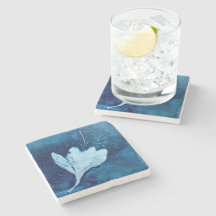 Dromerige Blauwe en Witte Bloem Cyanotype