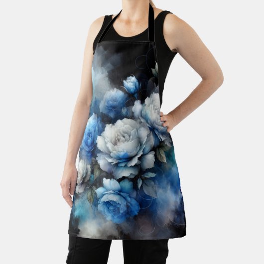 Dromerige Blauwe en Witte Rozen Schort (Insitu)