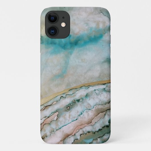 Dromerige blauwe inkt ontwerp Apple Case-Mate iPhone Case (Achterkant)