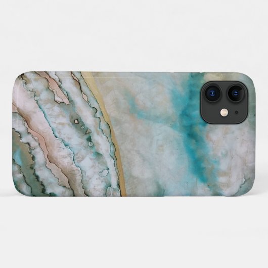 Dromerige blauwe inkt ontwerp Apple Case-Mate iPhone Case (Achterkant (horizontaal))