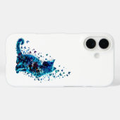 Dromerige blauwe kat – Vlinder & Bloemenkunst Case-Mate iPhone Case (Achterkant (horizontaal))