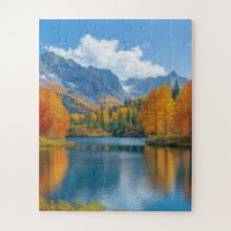 Dromerige Blauwe Lucht en Zachte Witte Wolken Acry Legpuzzel