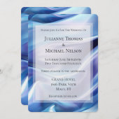  Dromerige Blauwe Paarse Romantische Huwelijk Kaart (Voorkant / Achterkant)